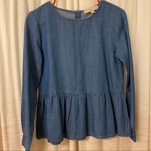 denim peplum top